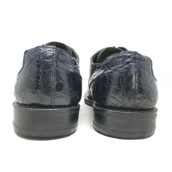 David Eden Oxfords Shoe Size 9 Blue Full Crocodile main image 3